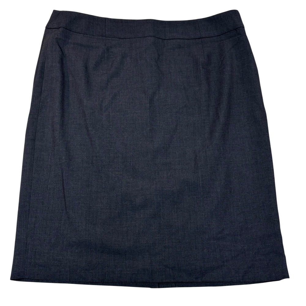 Calvin Klein Women 14 Charcoal Gray Pencil Skirt Career Professional Knee Length